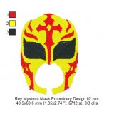 Rey Mysterio Mask Embroidery Design 02